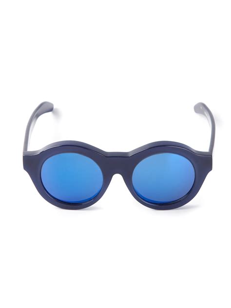 Lyst Kuboraum Mirrored Sunglasses In Blue