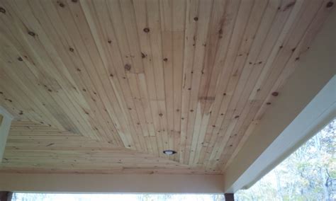 Paint knotty pine or tongue and groove wall panelling or ceiling. Tongue and Groove knotty pine porch ceilling - Paint Talk ...