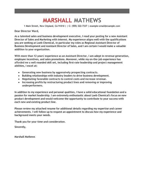 Amazing Assistant Director Cover Letter Examples