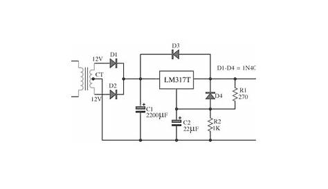 lm317 voltage regulator circuit diagram