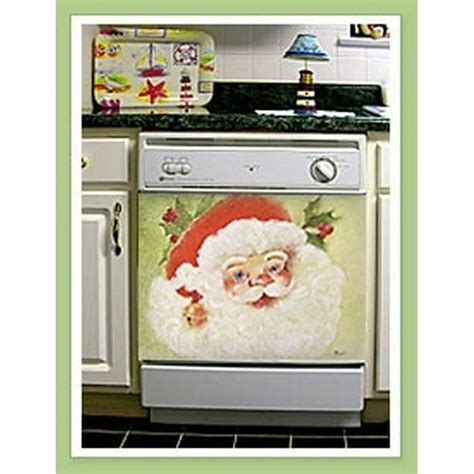Appliance Art Winter Snow Holiday Christmas Santa Dishwasher Cover