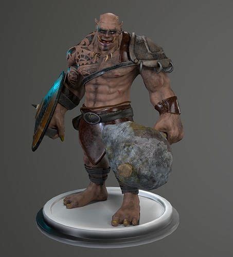 3d Model Orc Fantasy Game Ready Character Vr Ar Low Poly Cgtrader