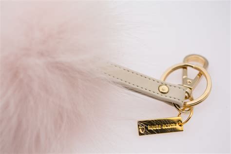 The Light Pink Fur Keychain 100 Real Fur Keychains