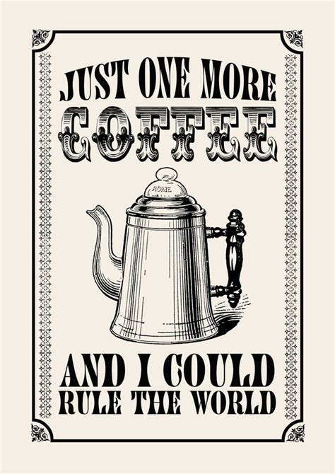 Vintage Style Kitchen Coffee Lovers Print By Blue Fox