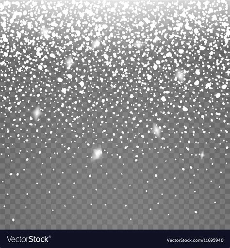 Snow Effect Isolated Falling Winter Royalty Free Vector