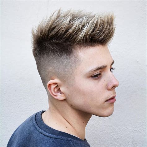 Spiky Texture Skin Fade Haircut And Hairstyle For Kids Mens