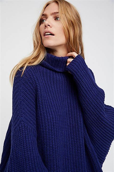 Swim Too Deep Pullover Cozy Womens Sweaters Oversized Turtleneck Sweater Pullover
