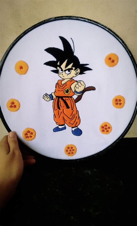 Bordado Do Goku Bordado Bordado Livre Artesanato