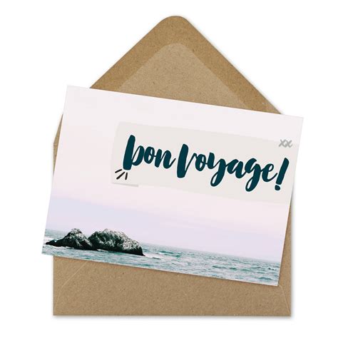 Bon Voyage Card Moving Card Goodbye Card Farewell Card Etsy