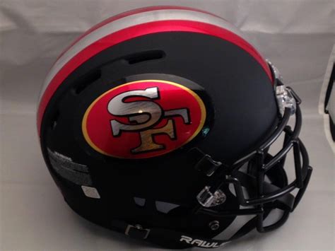 San Francisco 49ers Custom Black Matte Full Size Fs Helmet W Chrome