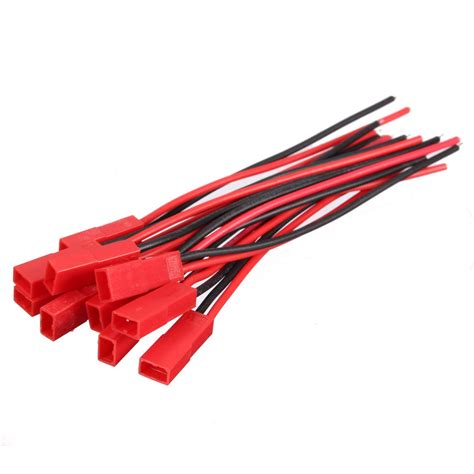 20pcs 2 Pins Jst Female Connector Plug Cable Wire Line 110mm 22awg In