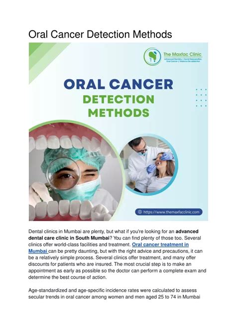 Ppt Oral Cancer Detection Methods Powerpoint Presentation Free