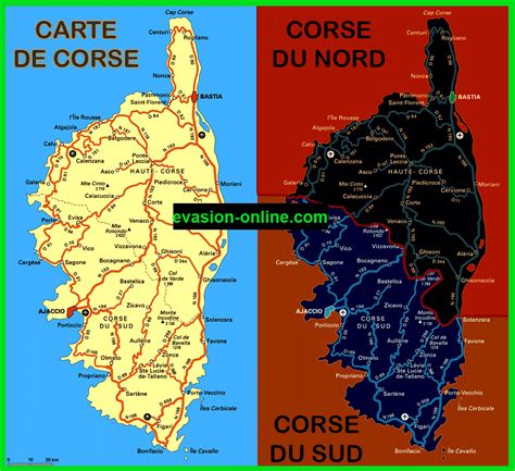 Carte Corse » Vacances - Arts- Guides Voyages