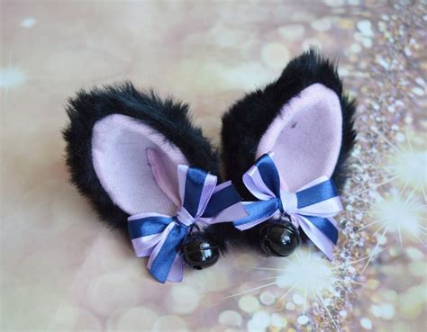Made To Order Kitten Play Clip On Cat Ears With Bell Neko Etsy In