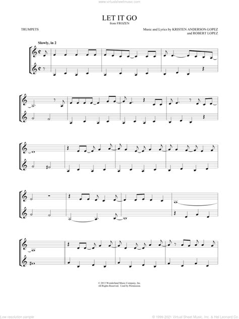 Let It Go From Frozen Arr Mark Phillips Sheet Music For Two