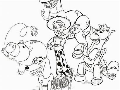 Coloring Toy Story Pages Woody Buzz Colouring