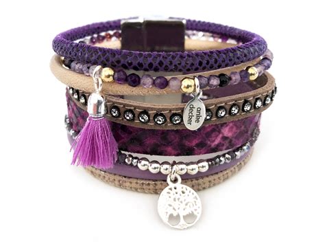 Armband Big Violett — Anke Decker Creative Jewelry
