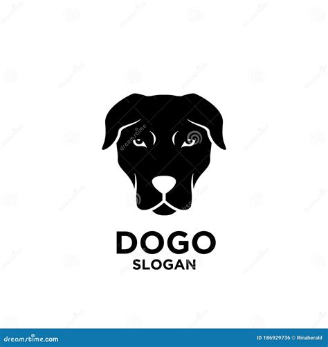 Dogo Dog Head Logo Icon Design Stock Vector Illustration Of Face