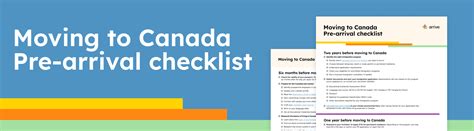 Moving To Canada A Checklist For Newcomers Arrive