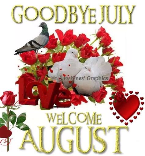 Dove Goodbye July Welcome August Pictures Photos And Images For