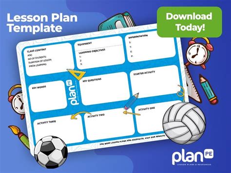 Pe Lesson Plan Template Teaching Resources