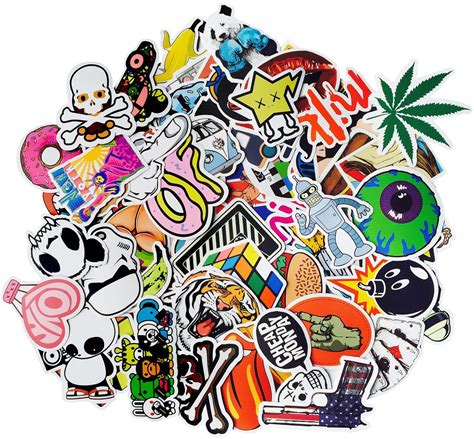 100 Pack Sticker Cool Random Style Mixed Skateboard Car Motorcycle