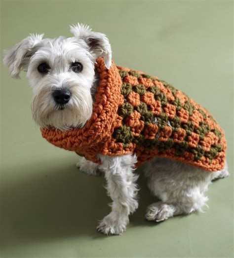 Crochet Granny Stitch Dog Sweater Pattern Psychedelic Doilies
