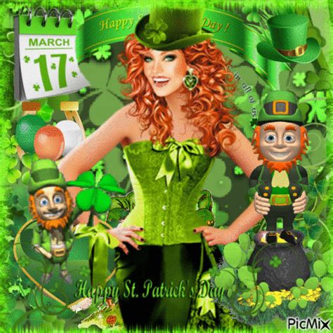 Leprechaun And Lady Happy St Patricks Day  Pictures Photos And