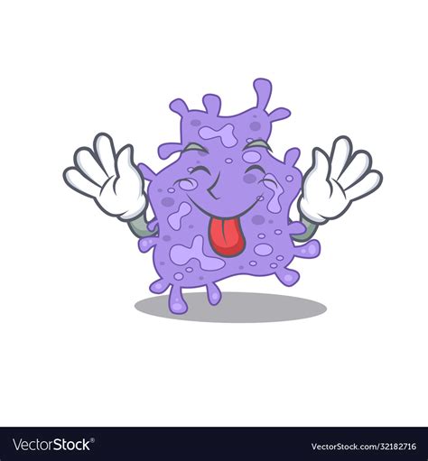 An Amusing Face Staphylococcus Aureus Cartoon Vector Image