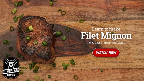 Rest for about 5 minutes, then top each steak with a dollop of herbed butter. Filet Mignon Steak in a Cast Iron Skillet | Red Meat Lover