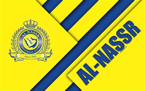 Download Wallpapers Al Nassr Fc 4k Yellow Blue Abstraction Logo