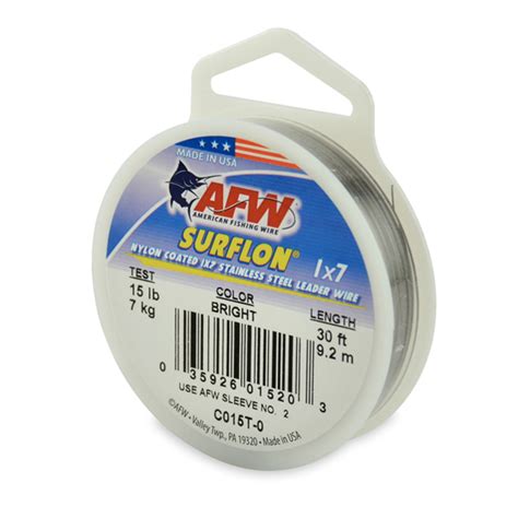 Afw Surflon 1x7 Nylon Coated Wire Bright 30ft Tackle World Adelaide Metro