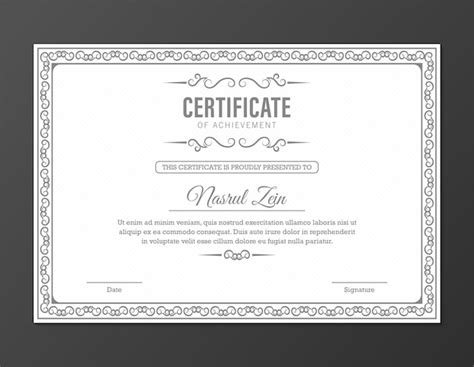 Premium Vector Vintage Certificate Of Achievement Template