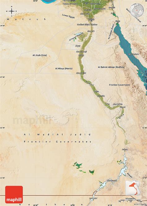 Satellite Map Of Upper Egypt