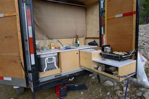 20 Creative Pull Out Camper Kitchen Inspirations Cargo Trailer