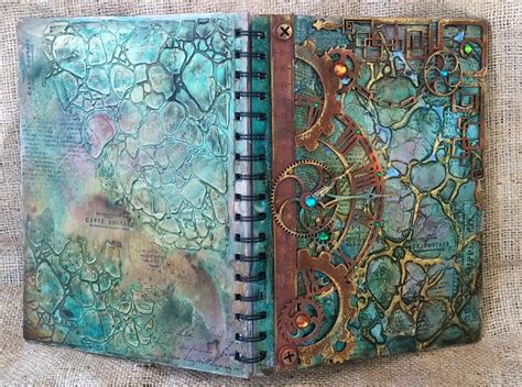 Such A Pretty Mess Video Tutorial Mixed Media Art Journal Cover Using My New Tcw Stencils And