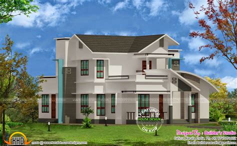 Mix roof house 2500 sq-ft - Kerala home design and floor ...