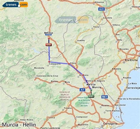 Cheap Murcia To Hellín Trains Tickets From 1085 €