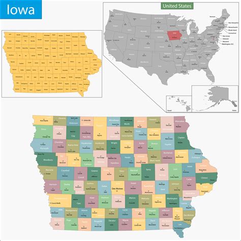 Map Of Iowa Guide Of The World