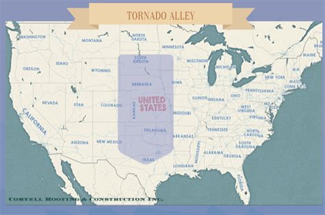 Tornado Maps And Facts Infographic Coryell Roofing