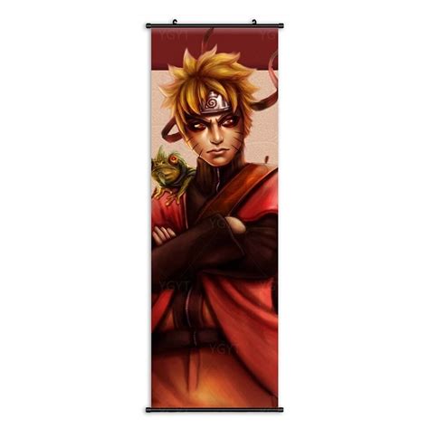 Home Decor Hanging Poster Scroll Anime Naruto Canvas Painting Kakashi