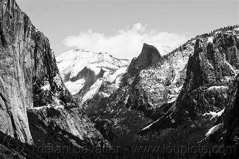 Yosemite Valley From Tunnel Viewpoint Black And White