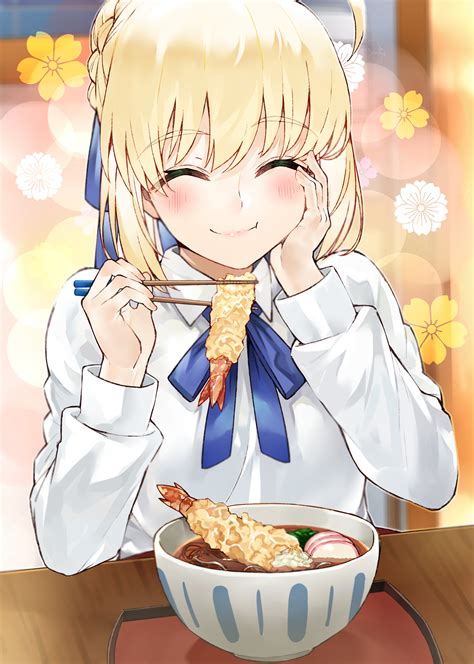 Anime Girl Eating Food