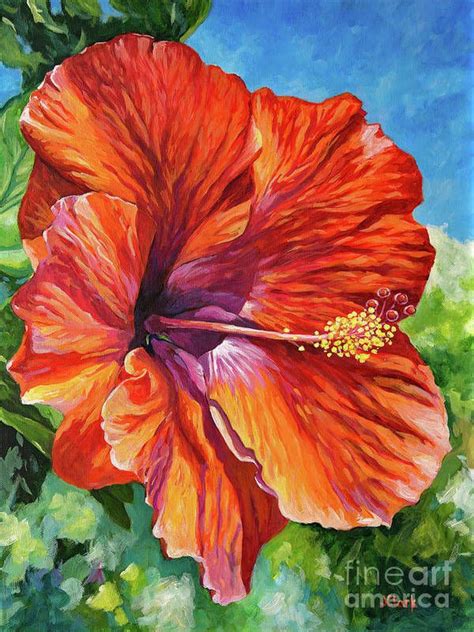 Red Hibiscus Art Print