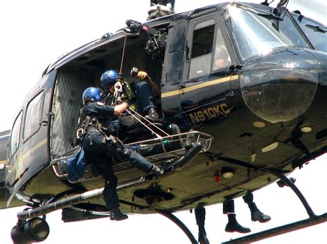 Swat Rapel Operations From Huey Chopper Swat Team Members Flickr