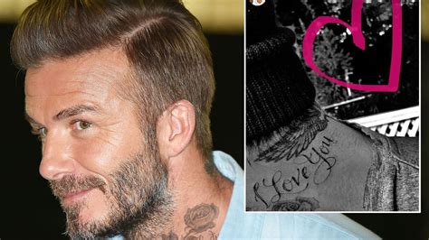David Beckham Adds I Love You And Do It Afraid Tattoos To His Ever