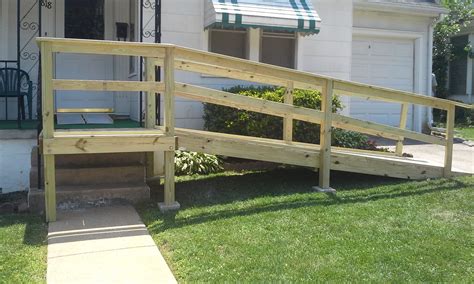 Small Front Porch With Wheelchair Assess Wooden Porch Steps Plans