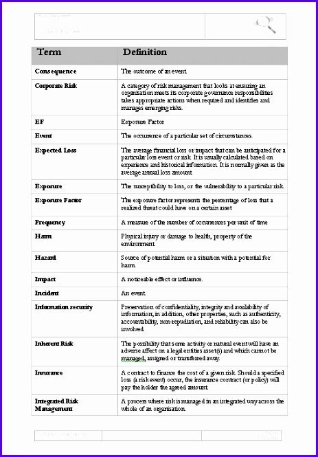 6 Glossary Template Excel Excel Templates Excel Templates