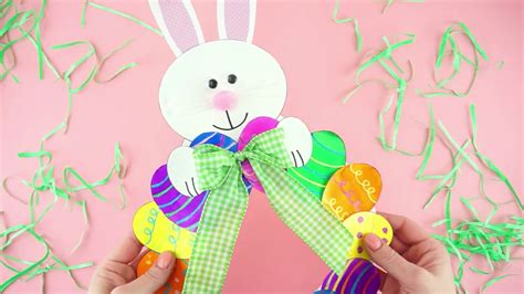 How To Make A Paper Plate Easter Egg Wreath Youtube