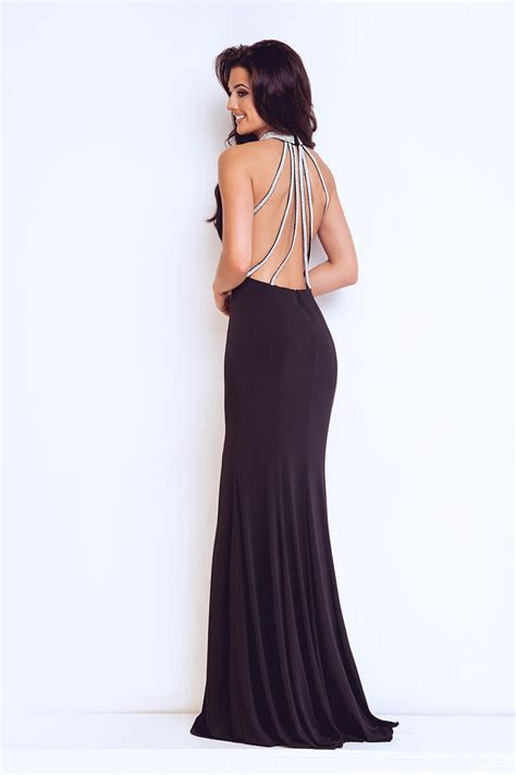 Backless Back Detailed Dress This Halterneck Backless Gown Comes In 3